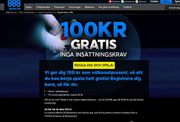 Ett kampanjerbjudande hos 888Poker