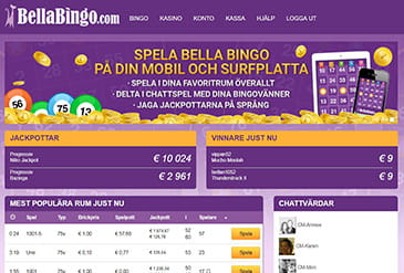 BellaBingos startsida