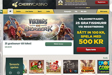 CherryCasino Startsida Miniatyrbild