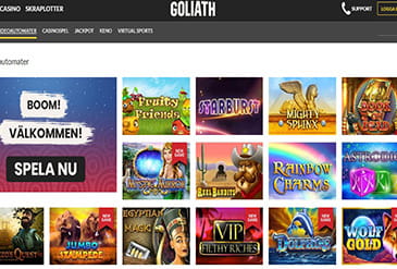 Goliath Casino spelutbud minibild