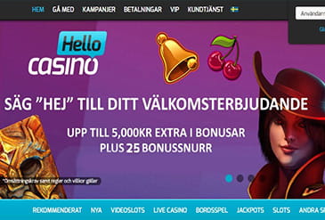 Hemsida för Hello Casino minibild