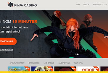 Ninja Casino Startsida Miniatyrbild