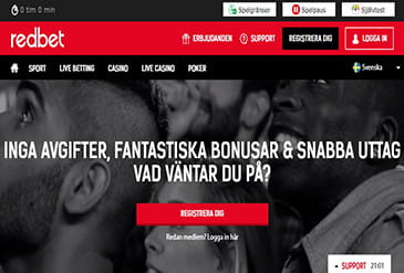 redbet Sverige Startsida Minibild